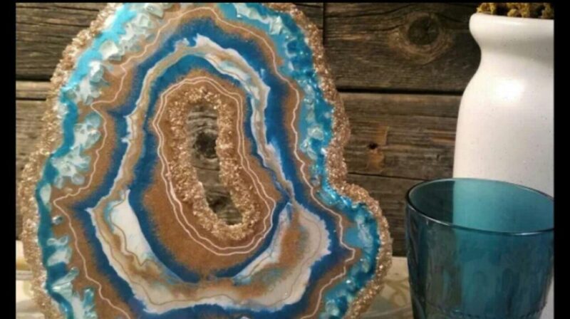 بسته آموزش اکریلیک برجسته ،آبستره سلولی و رزین